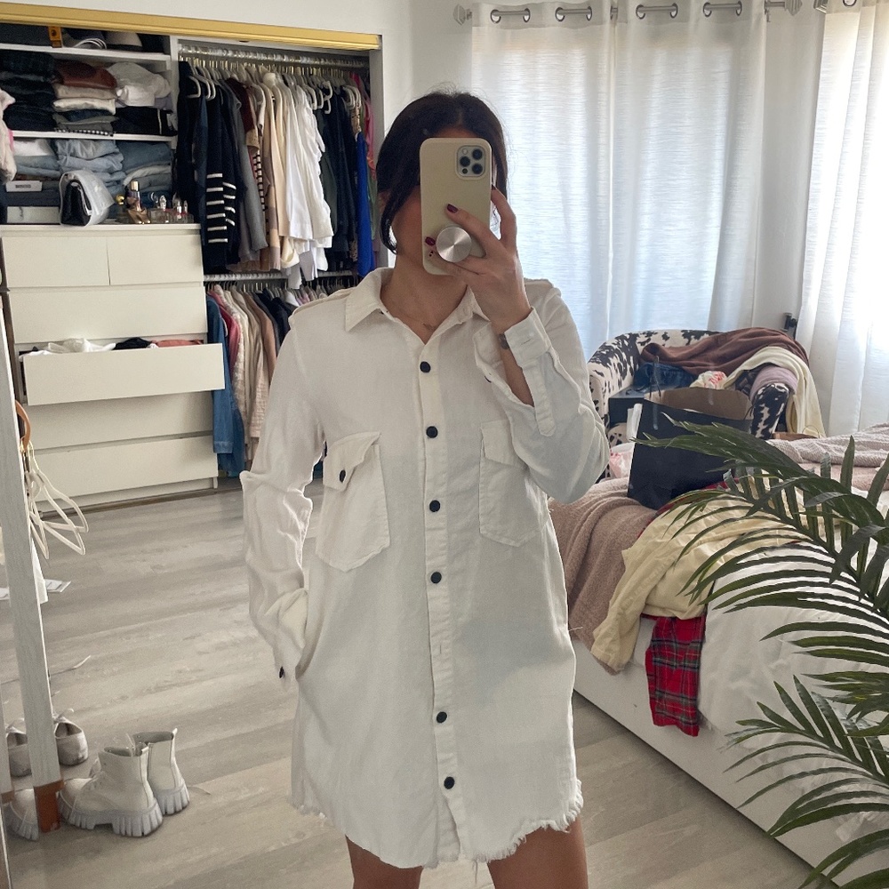 White shirt dress